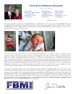 James Belisle Prayer Letter:  New Granddaughter
