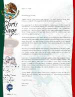 Chris Sage Prayer Letter:  New Church Started