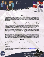 Robert Tirado Prayer Letter:  Fourth Anniversary Services