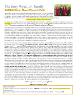 Jerry Wyatt, Jr. Prayer Letter:  The Awesome Blessings of God!