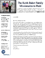 Keith Baker Prayer Letter:  Urgent Prayer Request