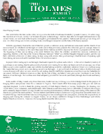 Mark Holmes Prayer Letter: New Addition