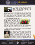 Teaching All Nations Prayer Letter:  The Welcome Mat is Out!