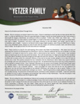 Chris Yetzer Prayer Letter:  End-of-Year Update