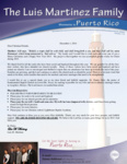 Luis Martinez Prayer Letter:  Grateful for God's Blessings in 2014
