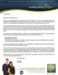 Wes Palla Prayer Letter:  Thankful for 2014's Blessings