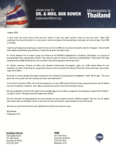 Bob Bowen Prayer Letter:  The Lord Is Coming Back!