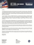 Bob Bowen Prayer Letter:  God Takes Great Care of His Missionaries