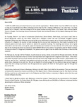 Bob Bowen Prayer Letter:   I Love the Lord!