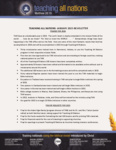 Teaching All Nations Prayer Letter:  Praises for 2014
