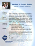 Andrew Steers Prayer Letter:  The New Year Has Begun!