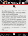 Corey McDonald Prayer Letter:  Survey Trip