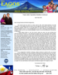 Dennis Lagos Prayer Letter:  Deputation Marathon Continued