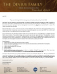Tom Dinius Prayer Letter:  By God's Grace, 15-Year Anniversary Service in Namibia
