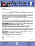 Angel Lopez Prayer Letter:  The Work Continues