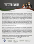 Christopher Yetzer Prayer Letter:  History and Future