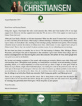 Micah Christiansen Prayer Letter:  Passed a Support-Level Mile Marker!