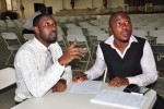 Louis Gyamfi (on left) registering a delegate for our pastors' conference in August 2015