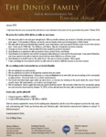 Tom Dinius Prayer Letter:  God Is Good, and He Is Able!