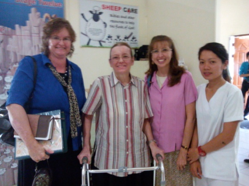 Mrs. Lawrenson, Debbie, Mrs. DeMoville, and Ritchelle at IBC