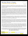 Jerry Wyatt Jr. Prayer Letter:  New Doors of Ministry Opportunities Opened to Us