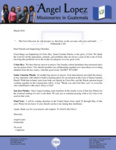 Angel Lopez Prayer Letter:  God Answers Prayer!