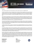 Bob Bowen Prayer Letter:  Returning to Southeast Asia