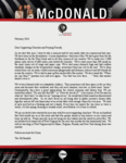 Corey McDonald Prayer Letter:  Reflection