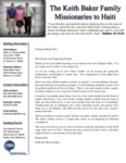 Keith Baker Prayer Letter:  The Work Continues