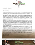 Chris Williams Prayer Letter:  On the Road Again