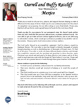 Darrell Ratcliff Prayer Letter:  Evangelistic Campaign in Southeast Mexico