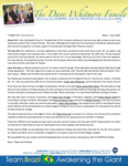 Dave Whitmore Prayer Letter:  "THANK YOU" from the U.S.!