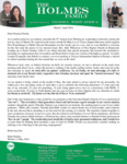 Mark Holmes Prayer Letter:  Eventful Ministry Period