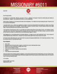 Missionary 6011 Prayer Letter: New Arrival