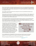 Missionary #6703 Prayer Letter:  Great Summer Discipleship Program