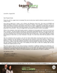 Chris Williams Prayer Letter:  Blessed Summer