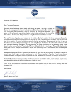 Brian George Prayer Letter: A Great Victory!