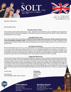 Dave Solt Prayer Letter: Going After Souls for Jesus