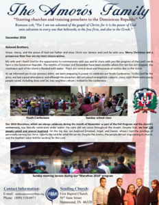 Andres Amoros Prayer Letter: Youth Conference and Marathon 2016!