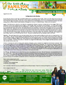 Keith Hamilton Prayer Letter:  Back in the Rhythm