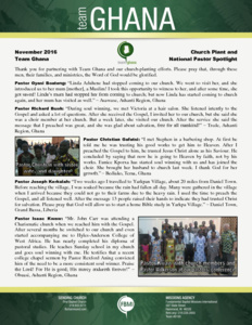 Team Ghana National Pastor Spotlight: Salvation, Free for All Mankind