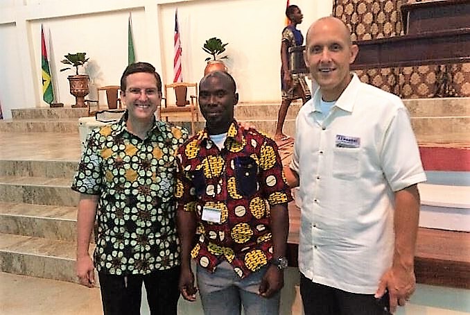 Pastor Christian Gafatsi with Ted Speer and Mark Duff