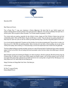 Paul Lung Prayer Letter: Ministry Works Are Growing