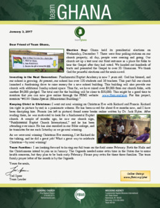 Team Ghana Update:  Keeping Christ in Christmas