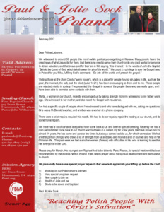 Paul Sock Prayer Letter:  Behold the Lamb of God!