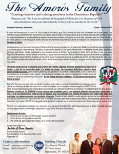 Andres Amoros Prayer Letter: Our Youth Group--A Source of Inspiration