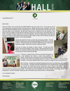 Baraka Hall Prayer Letter:  We Are Here!
