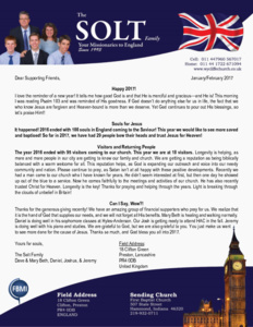 Dave Solt Prayer Letter:  It Happened!