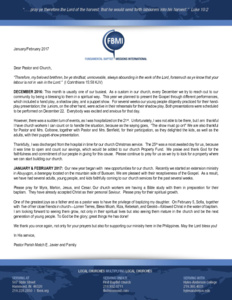 Parish Javier Prayer Letter:  The Show Must Go On!