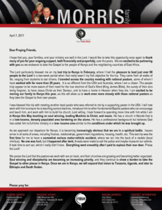 Peter Morris Prayer Letter:  Pushing Even Harder as We Approach Departure